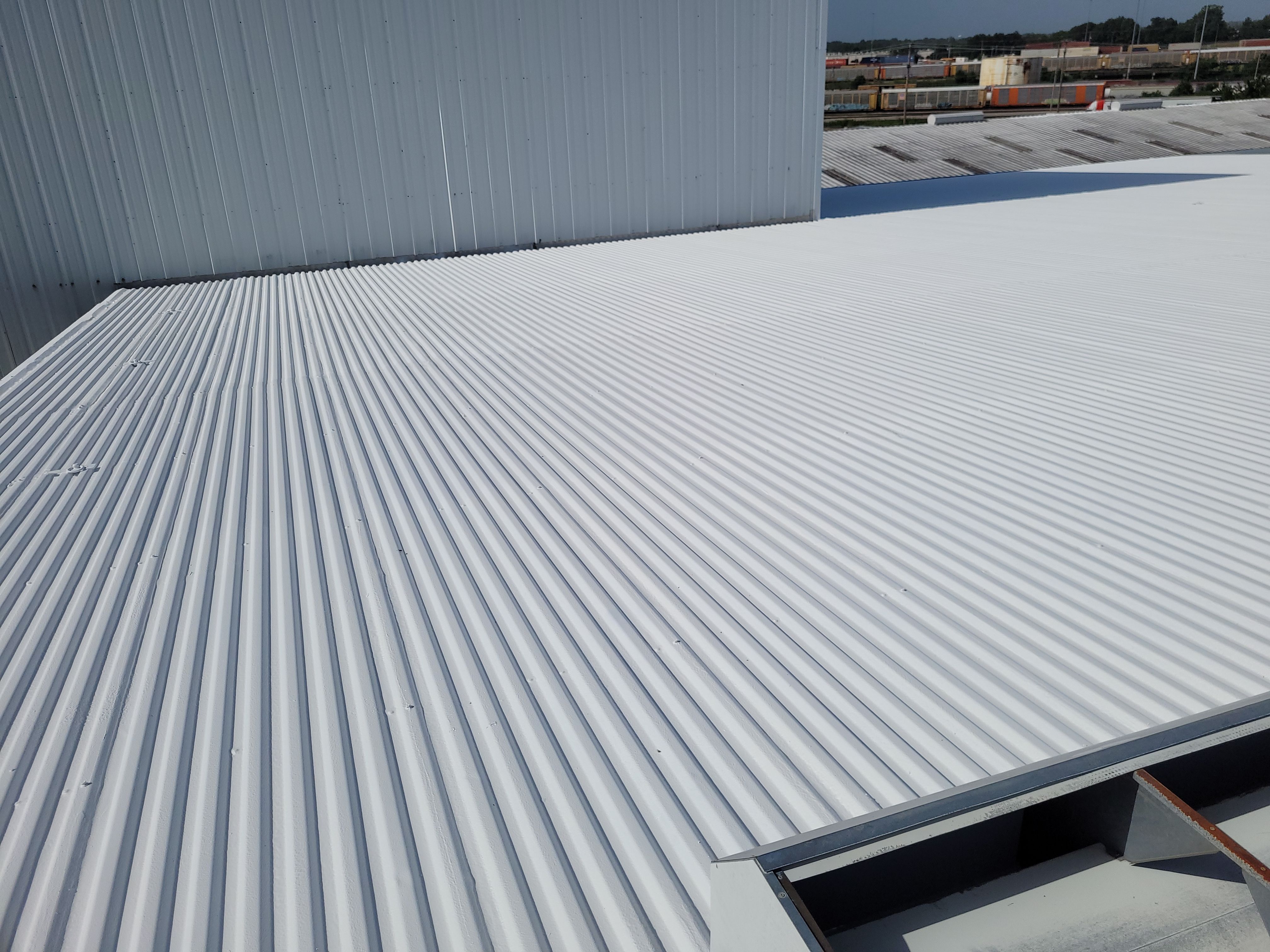 Commercial Metal Restoration System using Aldocoat Coatings by Hostetler Roofing