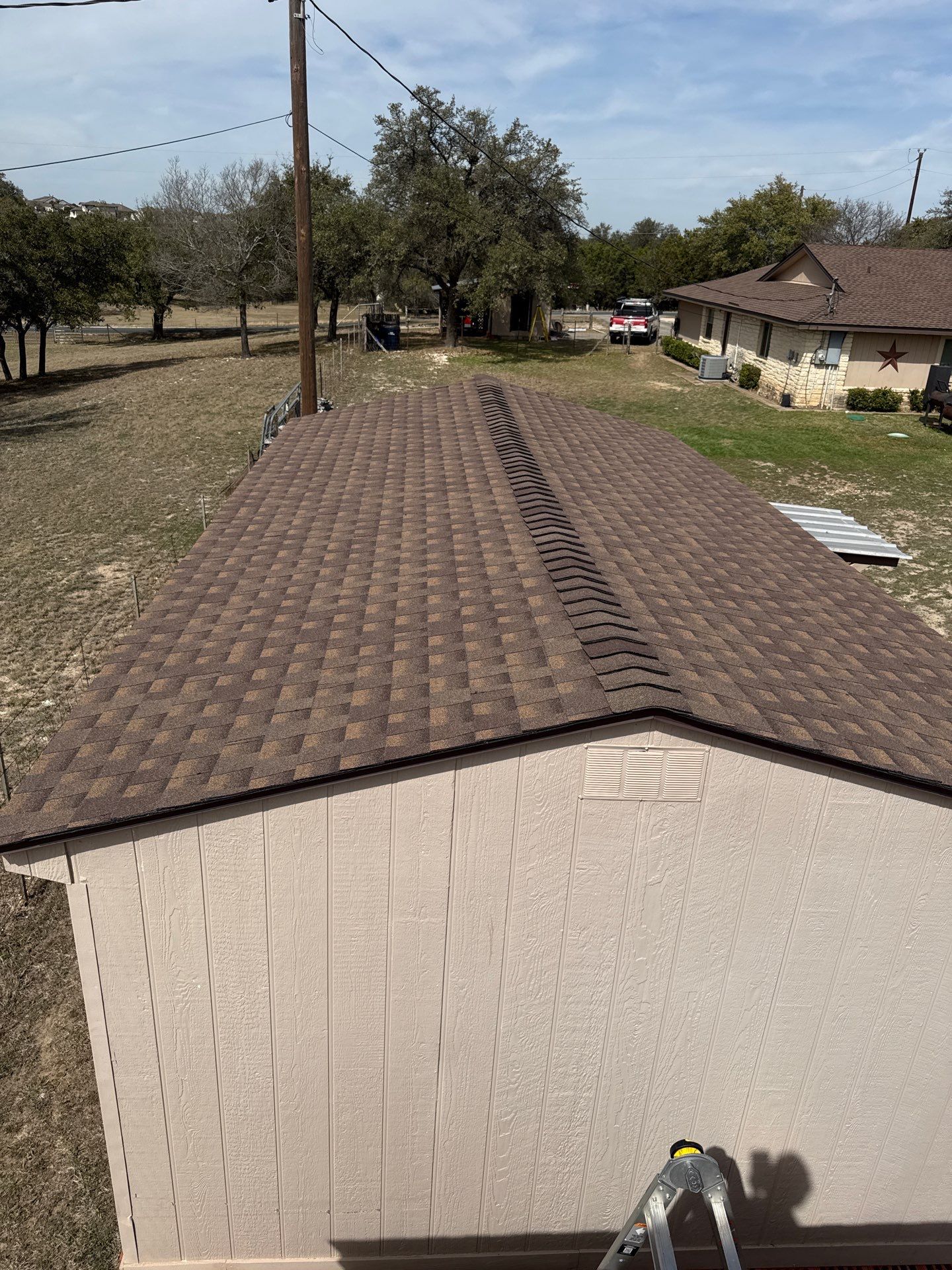 Residential Roof Replacement using GAF - HDZ - Barkwood by Action Exteriors Austin