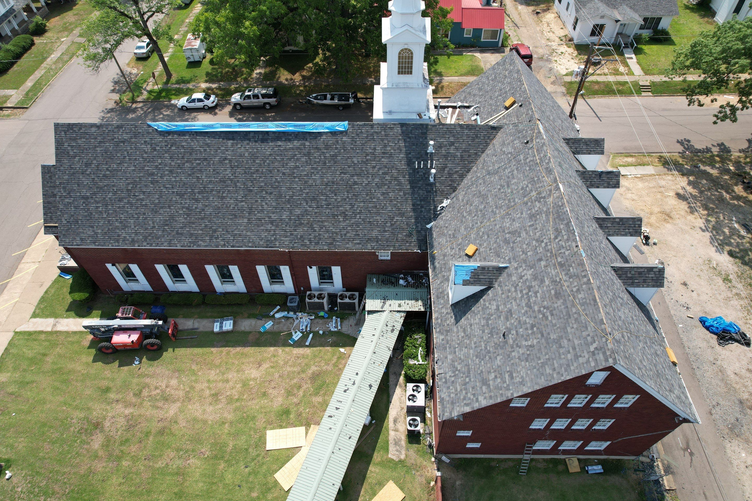 Church Reroof: 40 Year Impact Rated Architectural Shingles by Hostetler Roofing