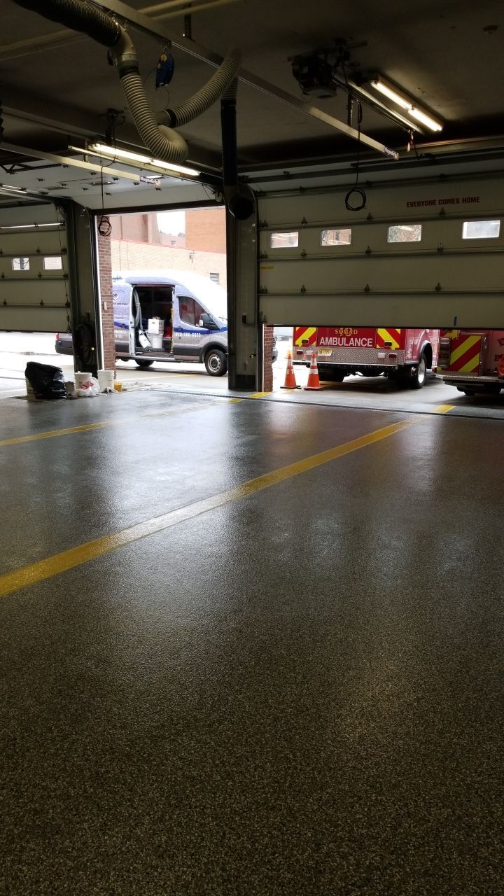 Dover Firehouse with their new Smoke Floor! by Spectrum Painting, LLC