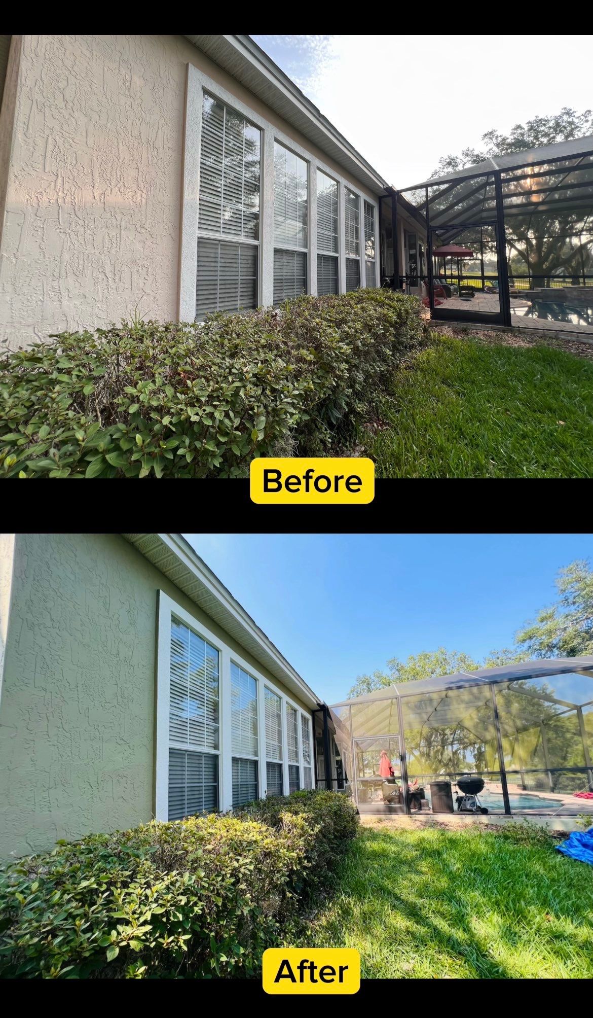 Before and After Stucco Repairs and Exterior Painting Contractors in Jacksonville FL 32225 by A New Leaf Painting, LLC