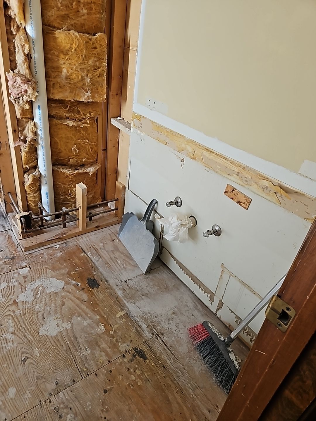 Full Bathroom Remodel, customer painting themselves by The Shower Company