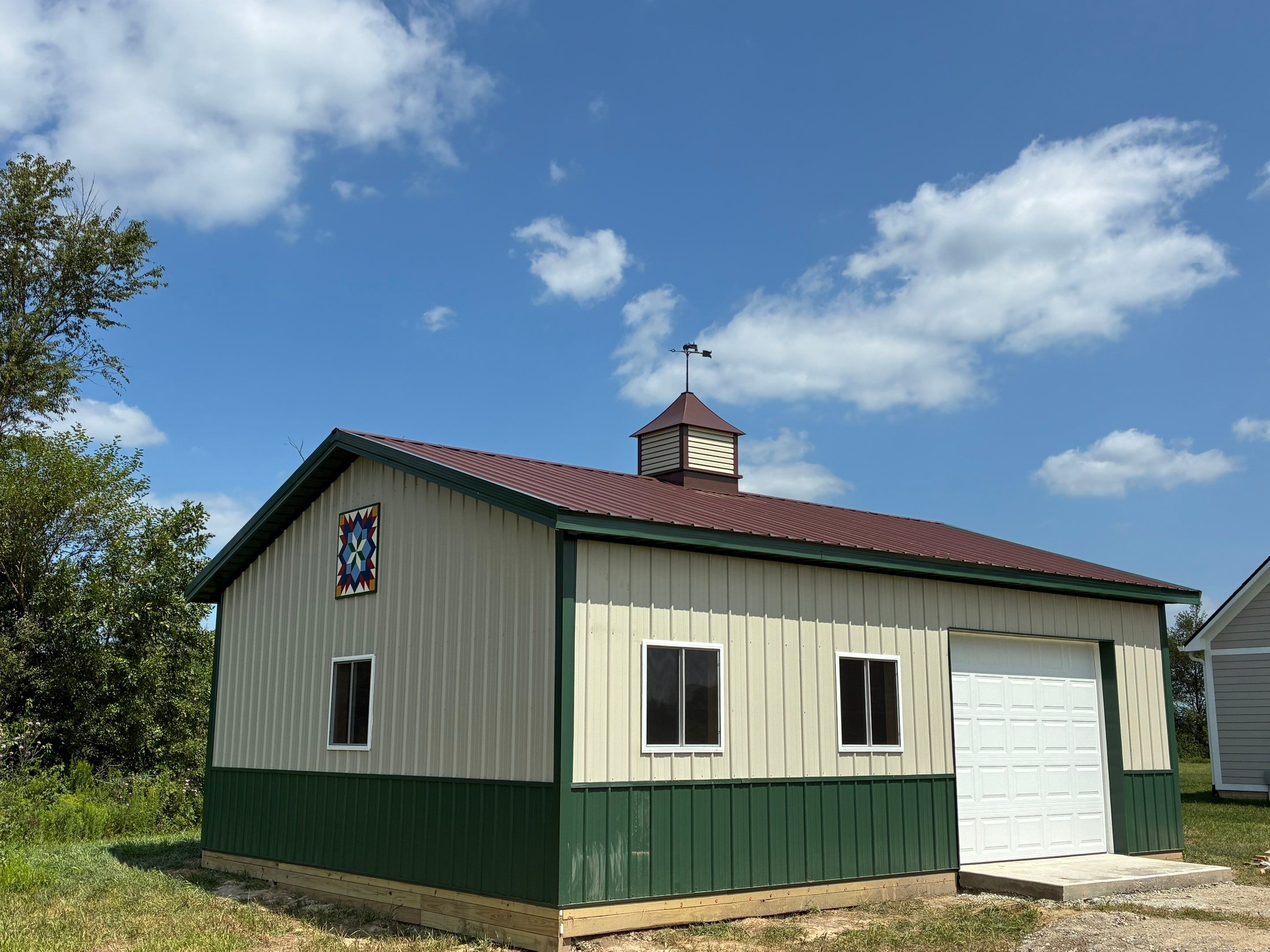 Custom Post-Frame Pole Barn with Concrete Floor in Greenfield by The Barn Builders