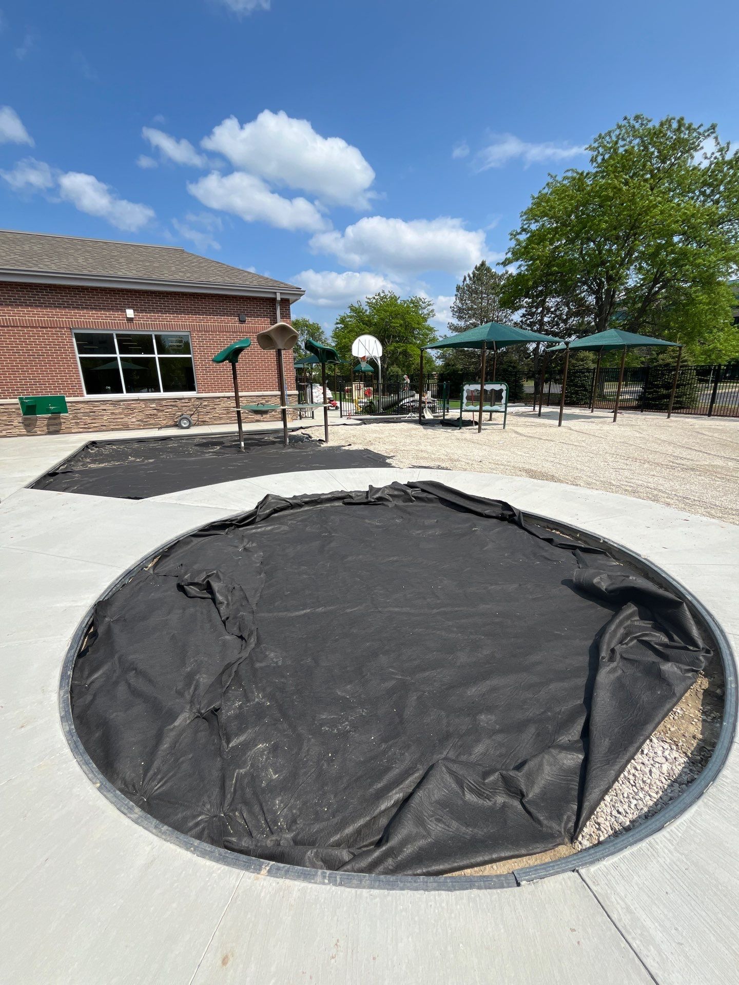 KinderCare of Lincolnshire Commercial Playground Turf Installation by Southwest Greens Midwest
