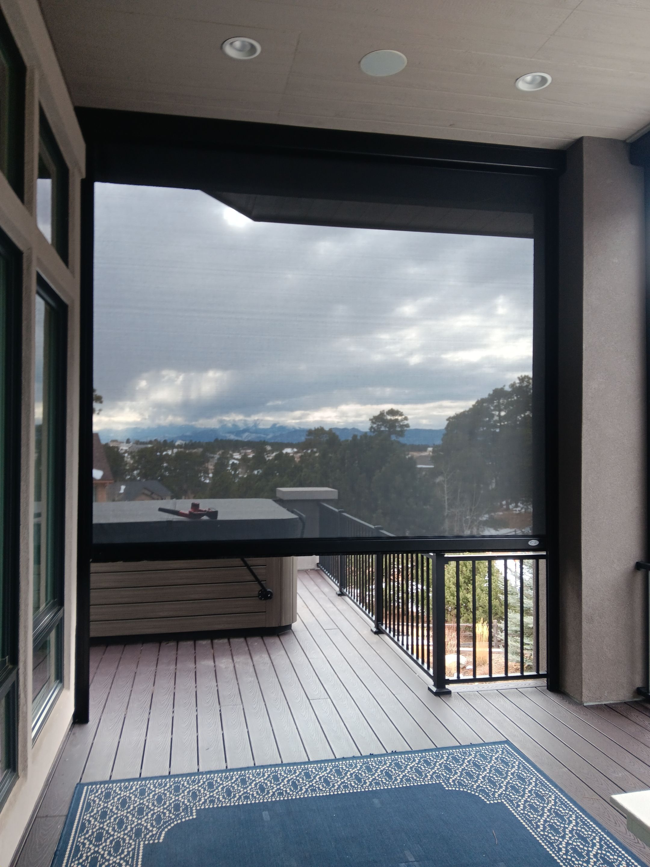 Motorized Screens using Progressive MagnaTrack Screens by Outdoor Solutions Colorado