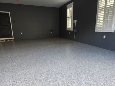 Garage & Porch Using Creekbed & Shoreline