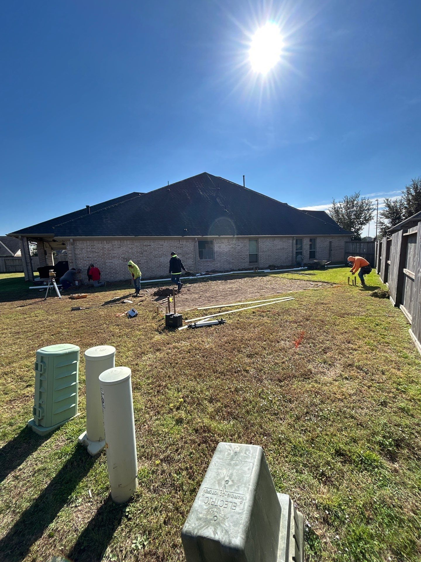 🏀💧 New Basketball Court & Drainage System – Full Backyard Upgrade by Texas Urban Elements