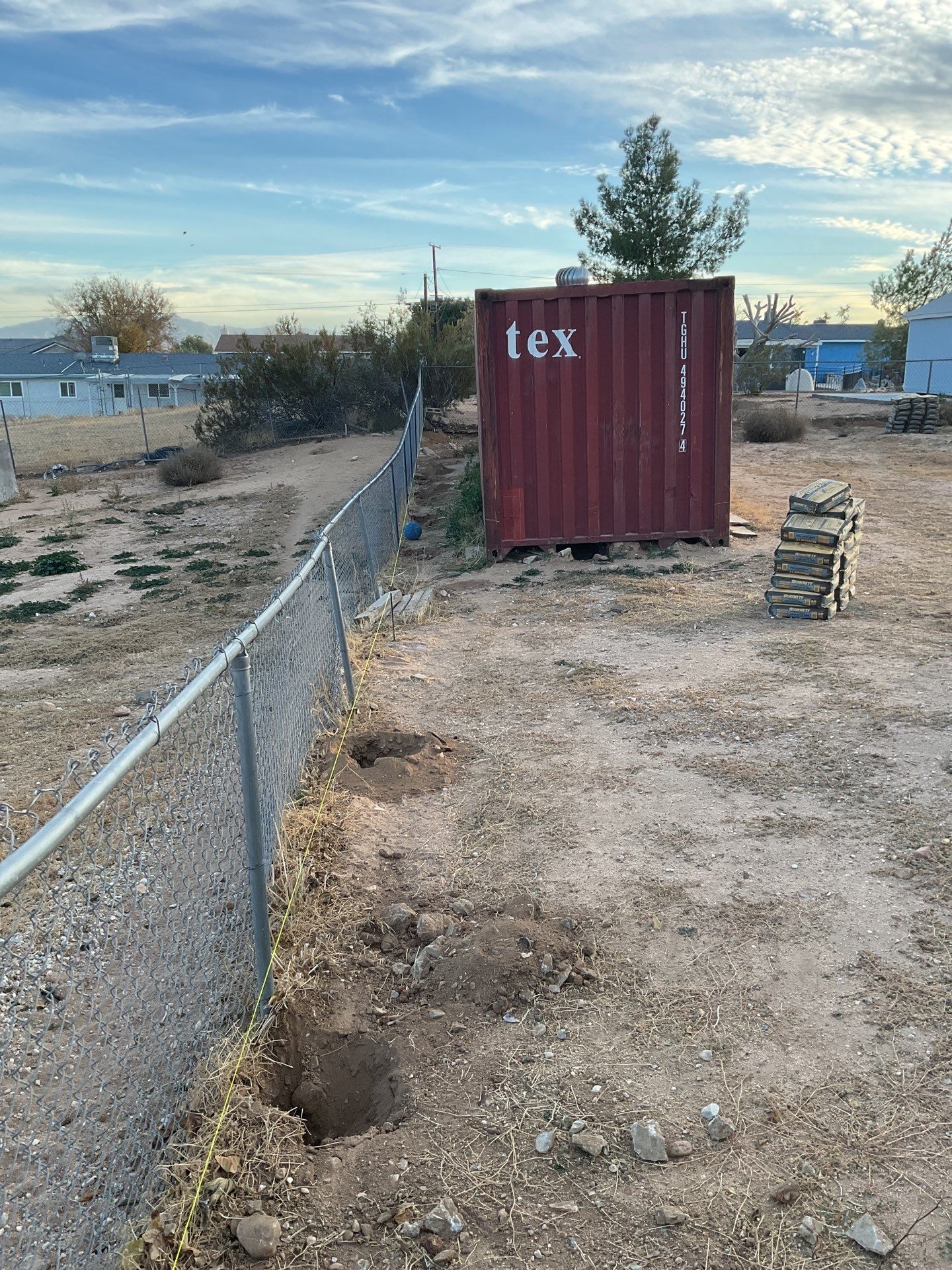 Fence Installation using vinyl and chain link  by Fence Guys Inc. 