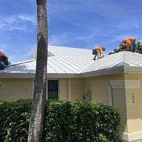 .032 Aluminum 1.5" Mechanical Seam Solar White  by Total Roofing System The Metal Roof Experts