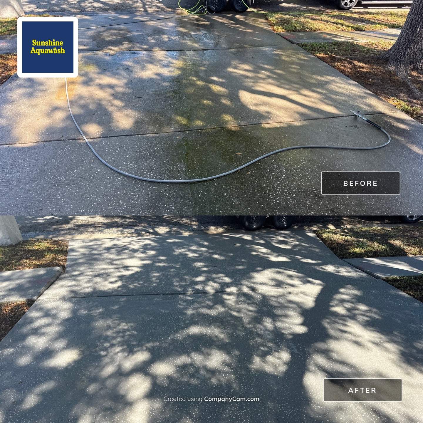 Concrete Driveway & Sidewalk Cleaning ā Peppermill IV at Providence Lakes, Brandon, FL by Sunshine AquaWash