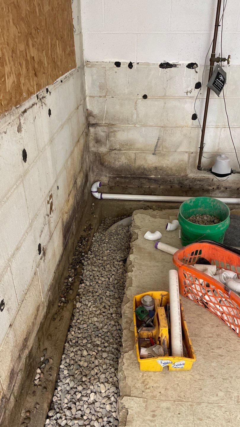 Interior Drain Tile Installation in Columbia Heights, MN by Waterproofing Northeast