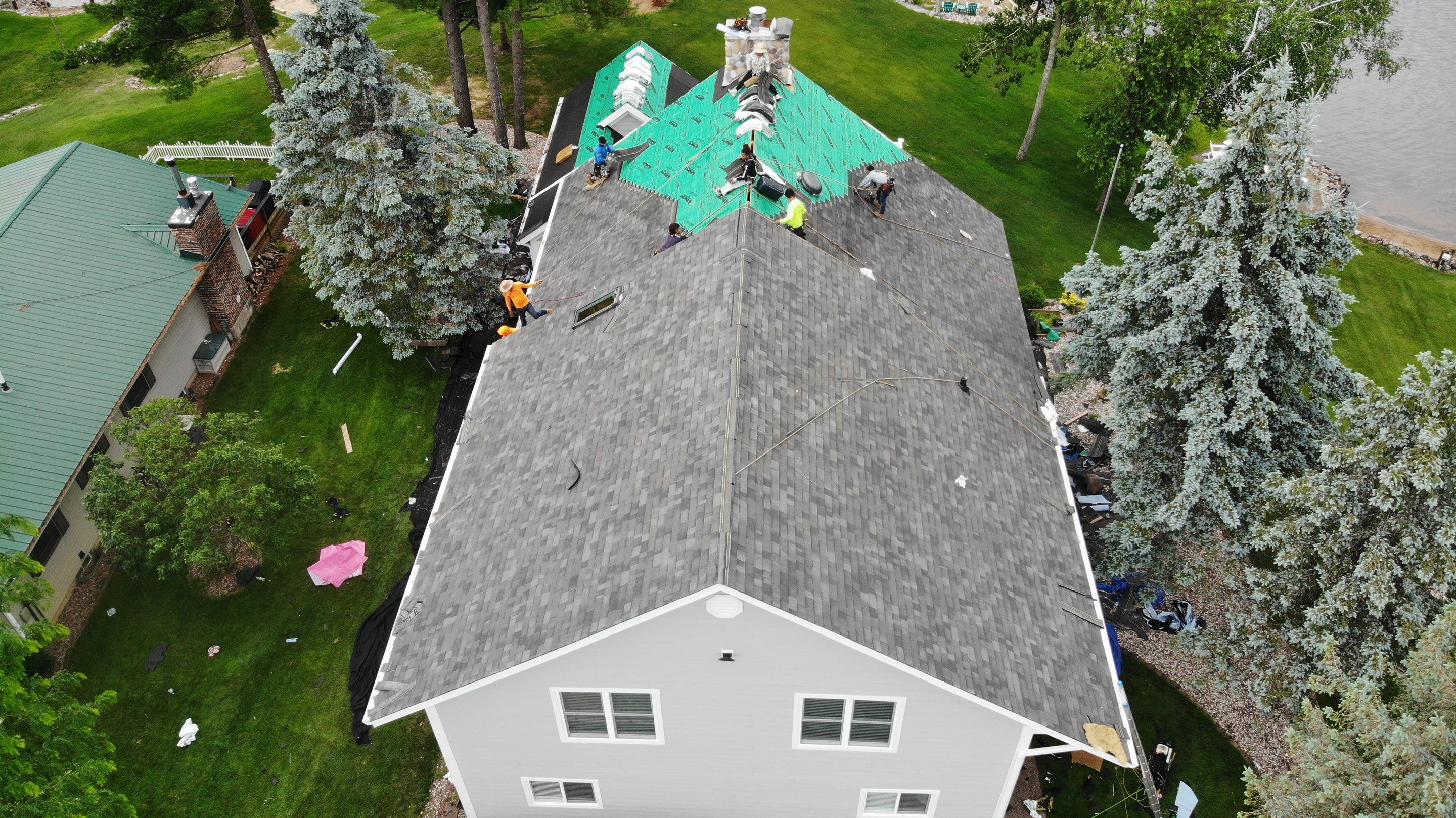 Nekoosa Residential Roof Replacement with Architectural Shingles and Skylights by Mr Roof & Remodeling Co
