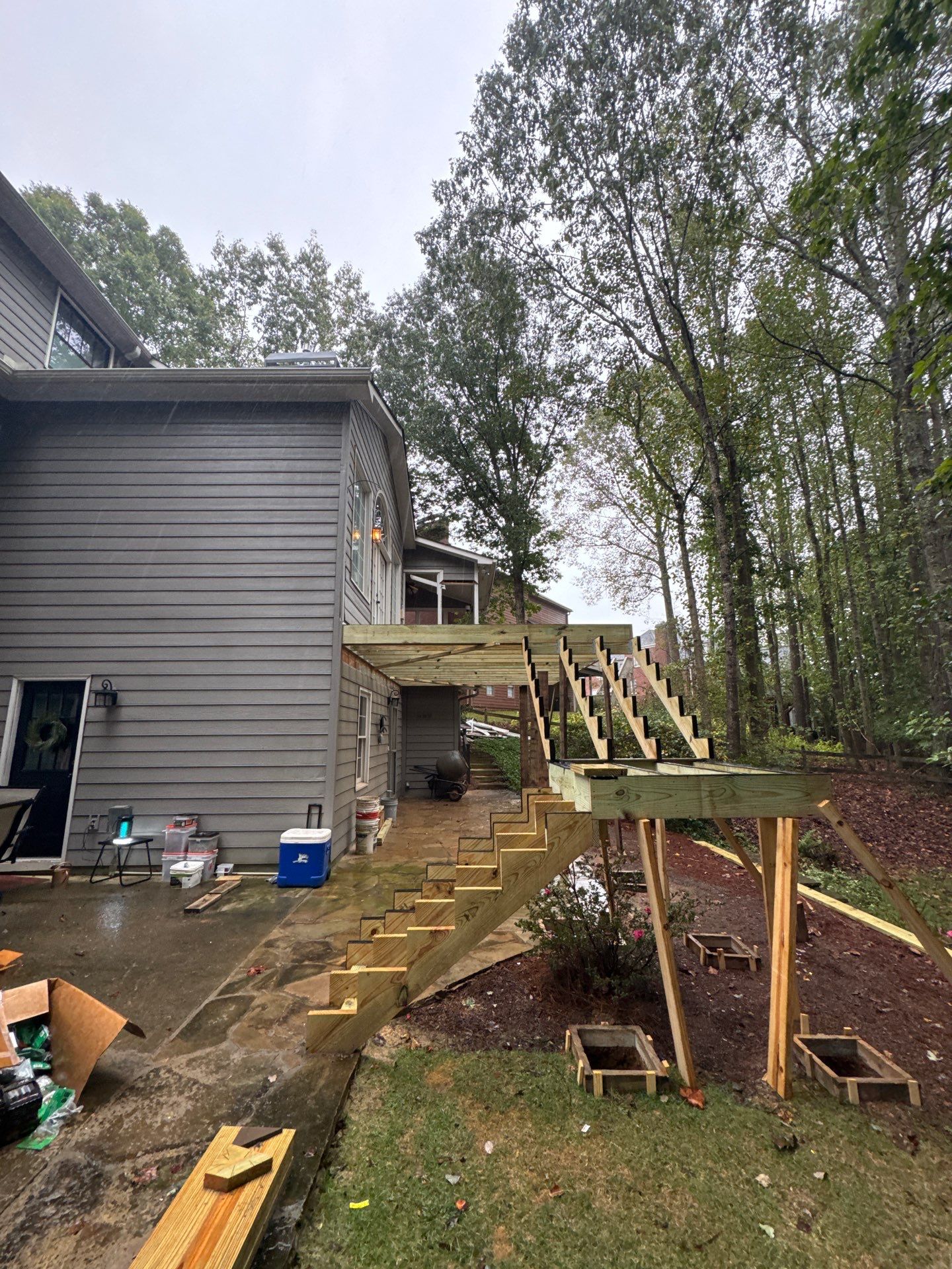 Custom Multi-Level Composite Deck and Sunroom Addition in Suwanee by Swift Home Renovations 