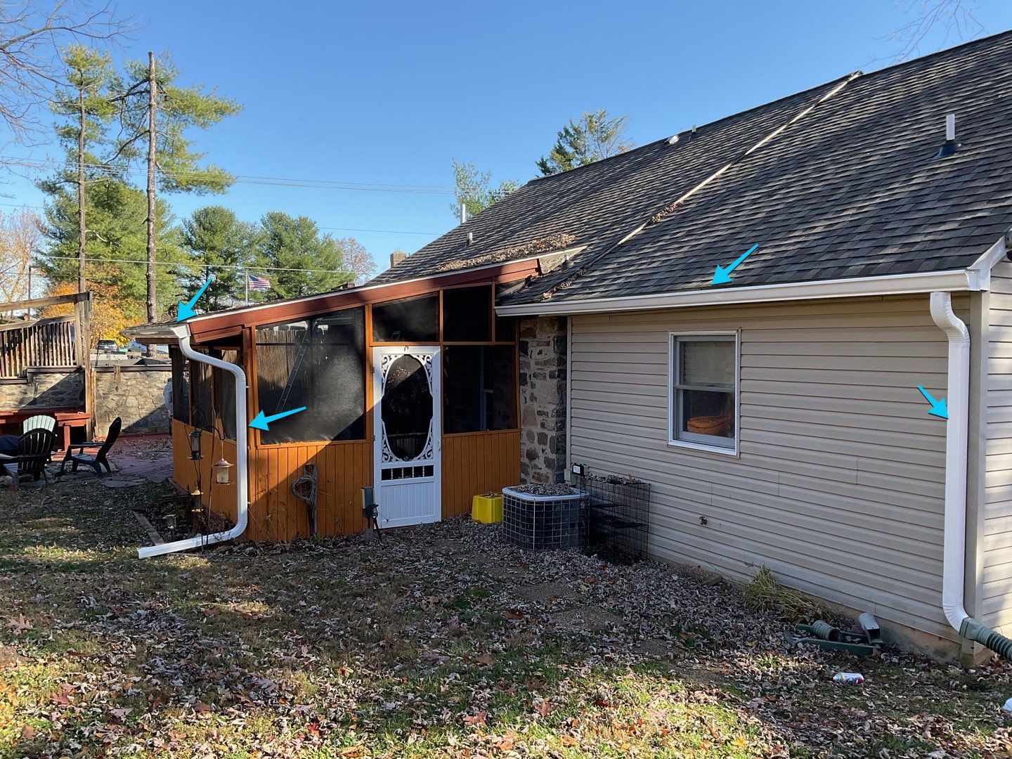 Gutter Installation using 6" Gutters & 3/4 " Downspouts by Alpha Design Services
