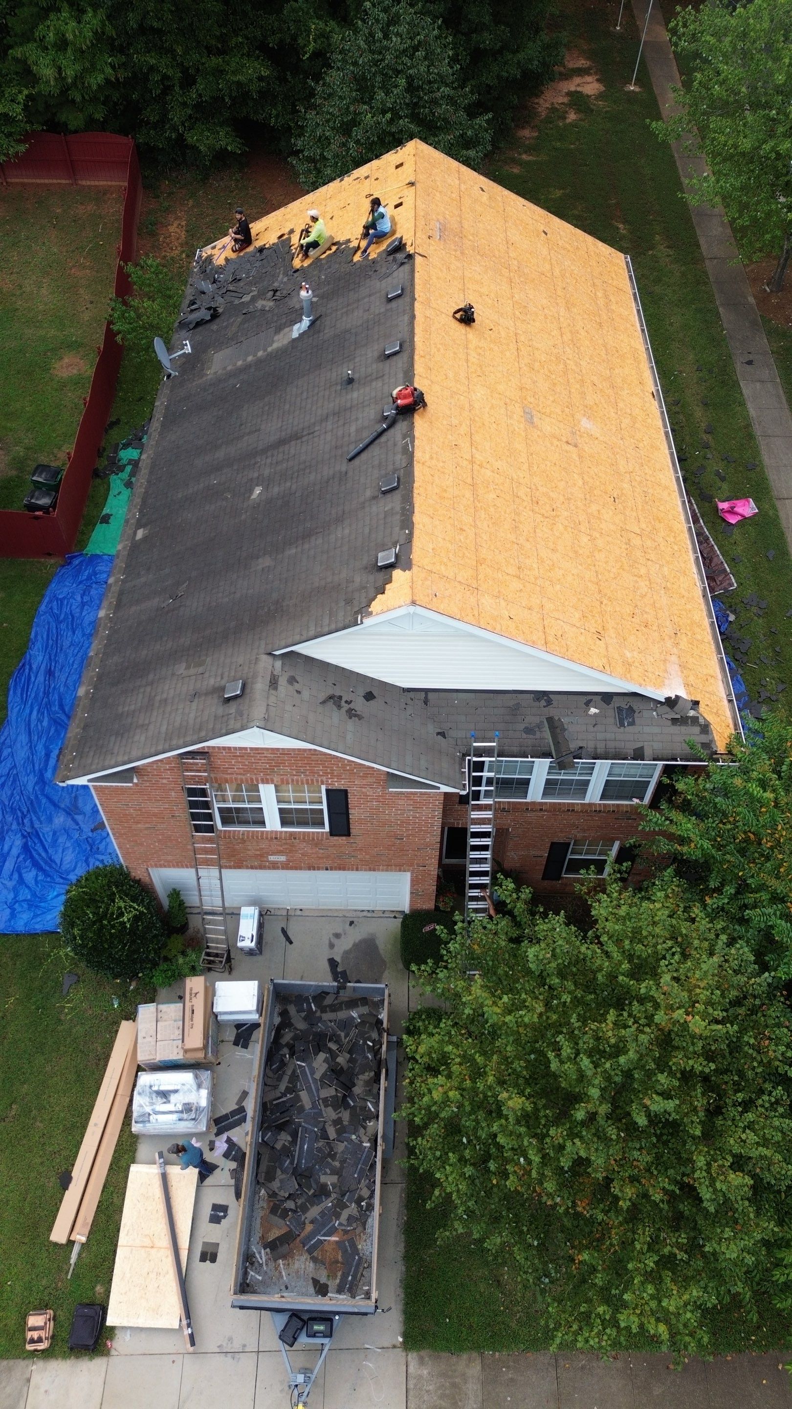 Roof and gutters replacement by hail and wind damage by Just Brilliant Restoration JBR