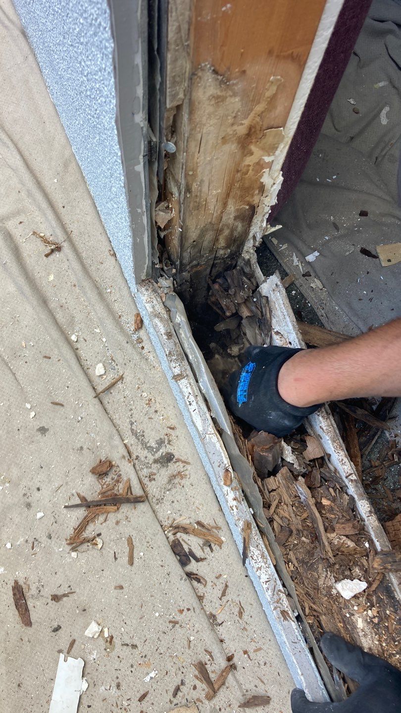 Sliding Glass Door and Window Replacement with Structural Repairs in Highland Park by Mr Roof & Remodeling Co