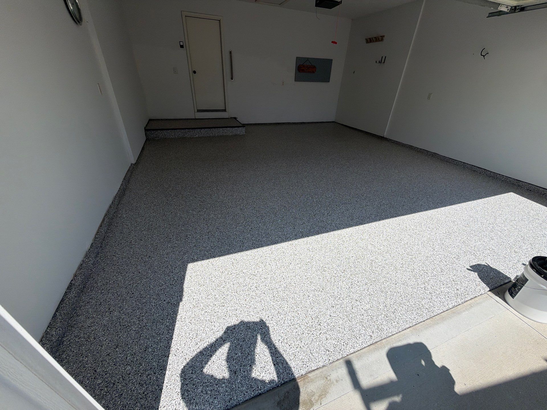 Custom Grey and White Speckled Epoxy Garage Floor in Holland by Gordon Painting