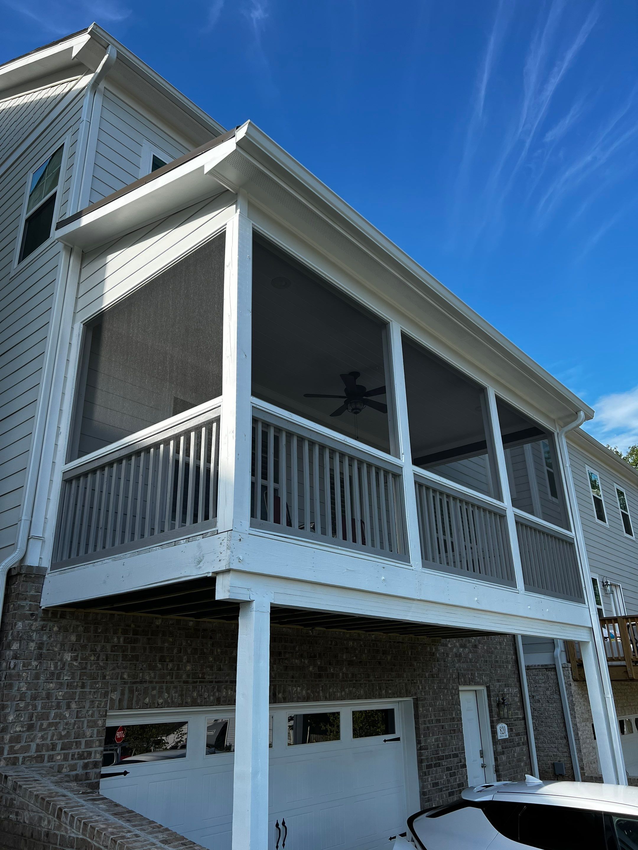 Second-Story Screened-In Porch and Deck Build in Marietta by Swift Home Renovations