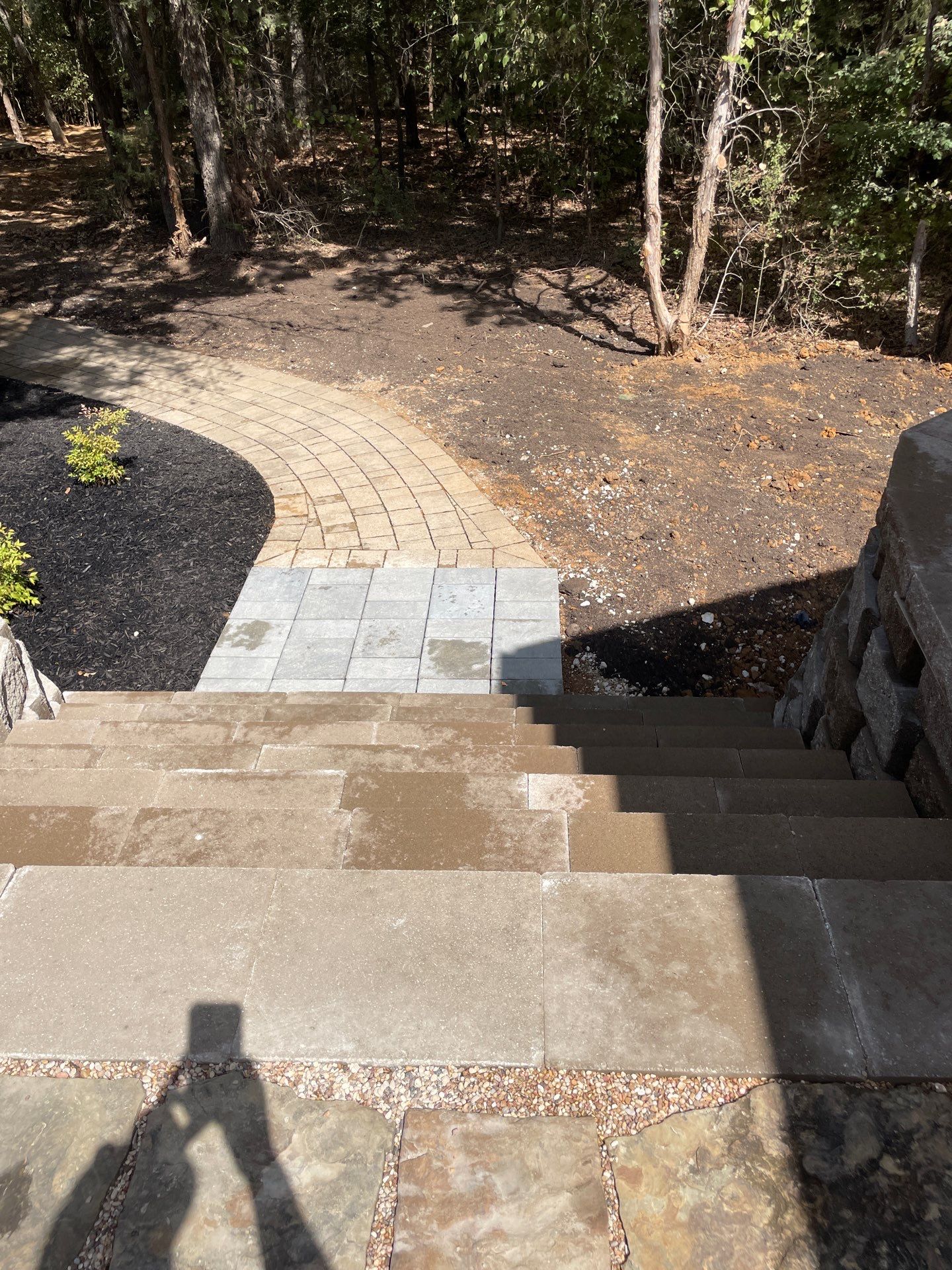 In Progress Retaining Wall Project by Peterson’s
