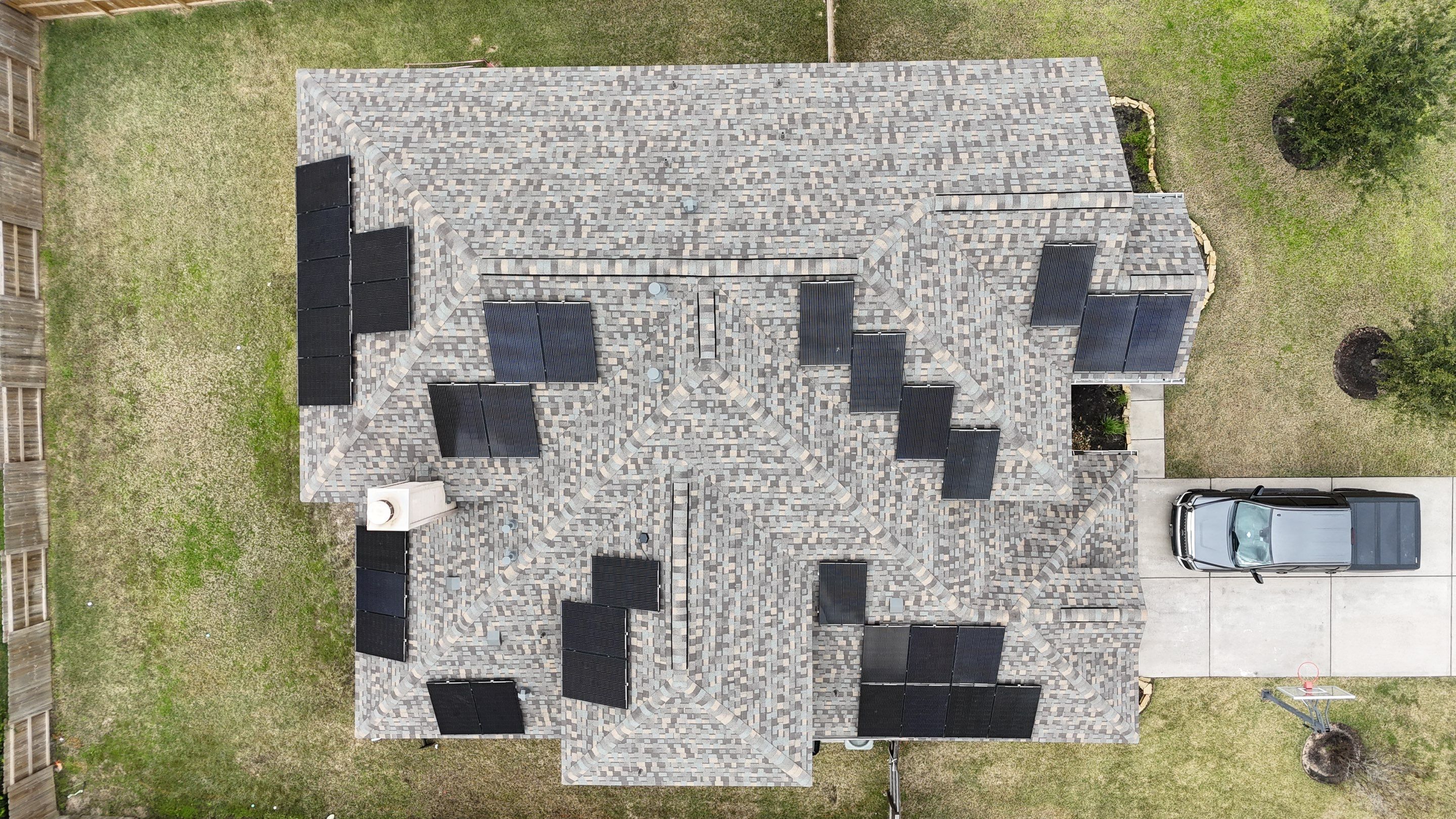 Roof Replacement with Solar Detach & Reset using IKO Dynasty by Core Four Roofing