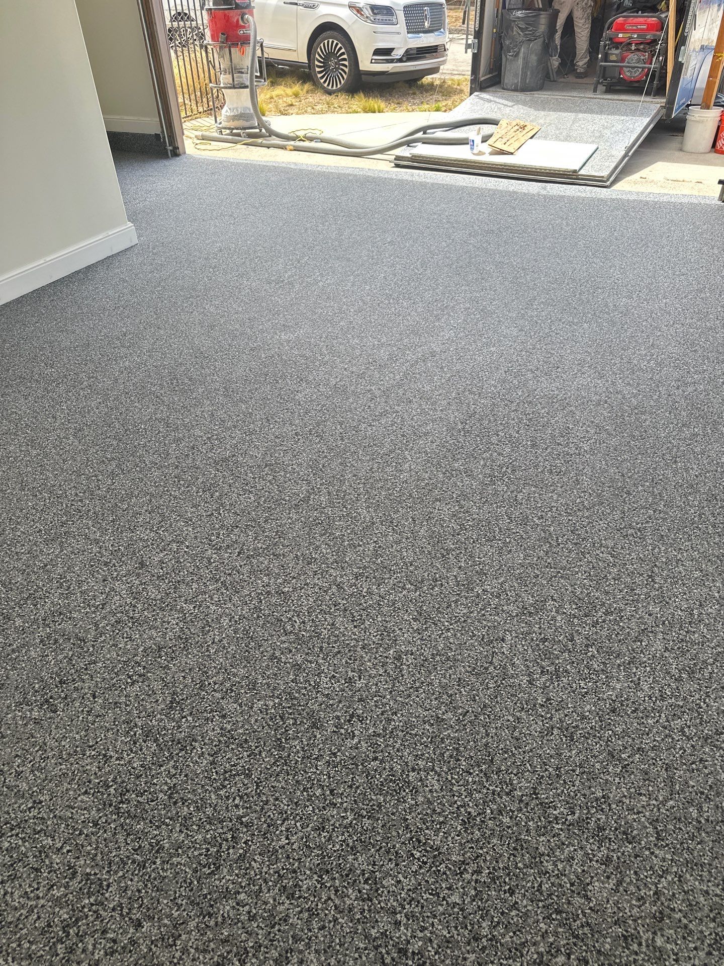 Morro Bay Garage Floor Transformation with Glacier chip Coating by MGP Coatings