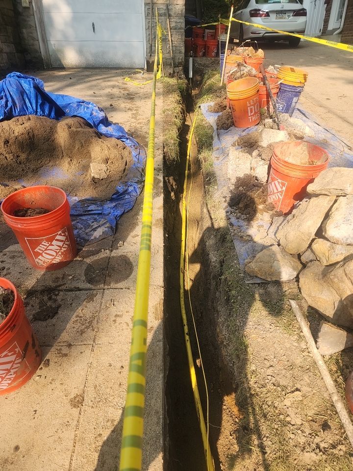 Replace failed gas line from gas connection at street to new meter by Sureway Comfort John Wilcox Plumbing Heating Cooling