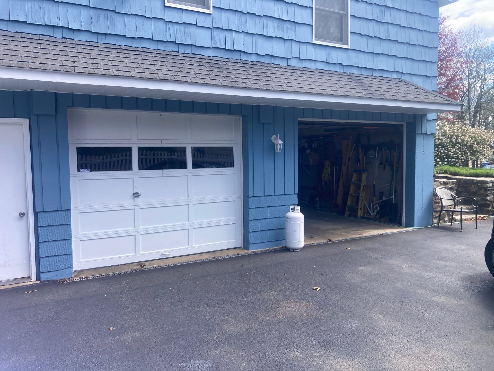 Garage Door Installation using Amarr Designer Choice door by DiGiorgi Roofing and Siding Inc