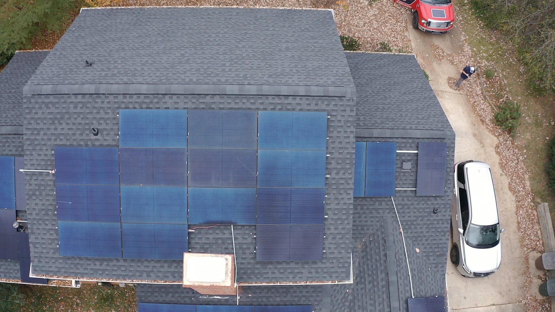 New Roof with Solar Panels by Just In Time Roofing and Restoration