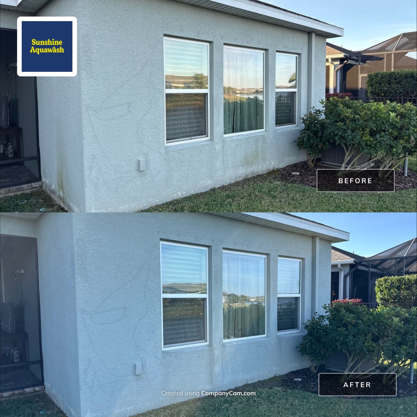 One-Story House Wash & Driveway Cleaning in Trevesta – Palmetto, FL by Sunshine AquaWash