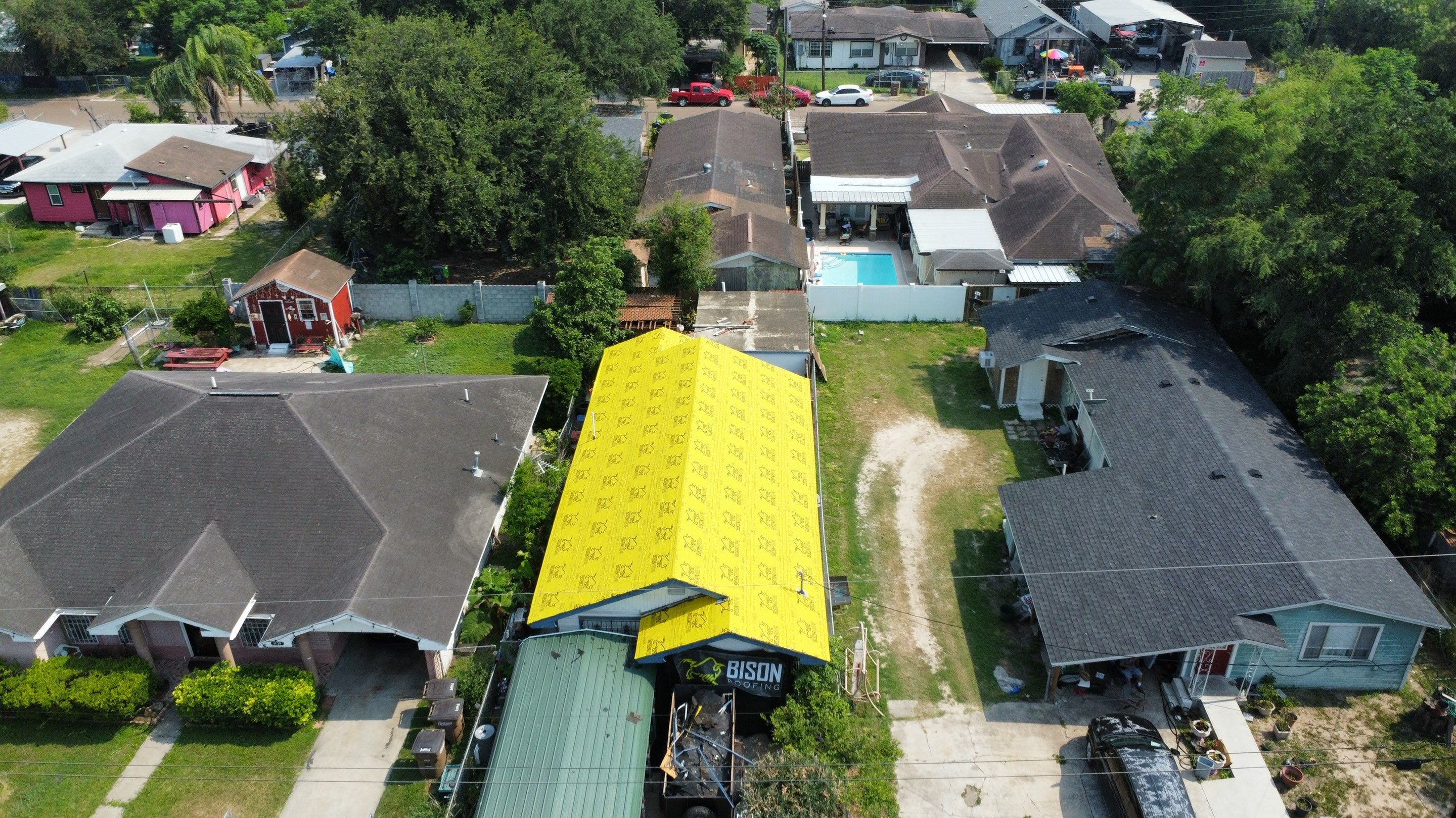 Project in Donna by Bison Roofing  
