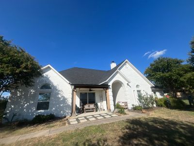 White brick with Malarkey Brilliant Black