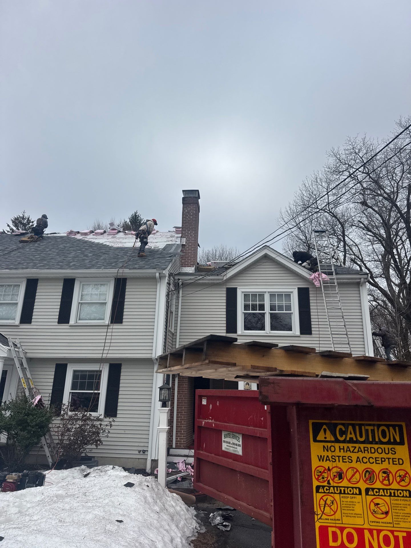 lFull Roof Replacement + Emergency Ice Dam Removal — Lexington, MA by Mighty Dog Roofing of Greater Middlesex County
