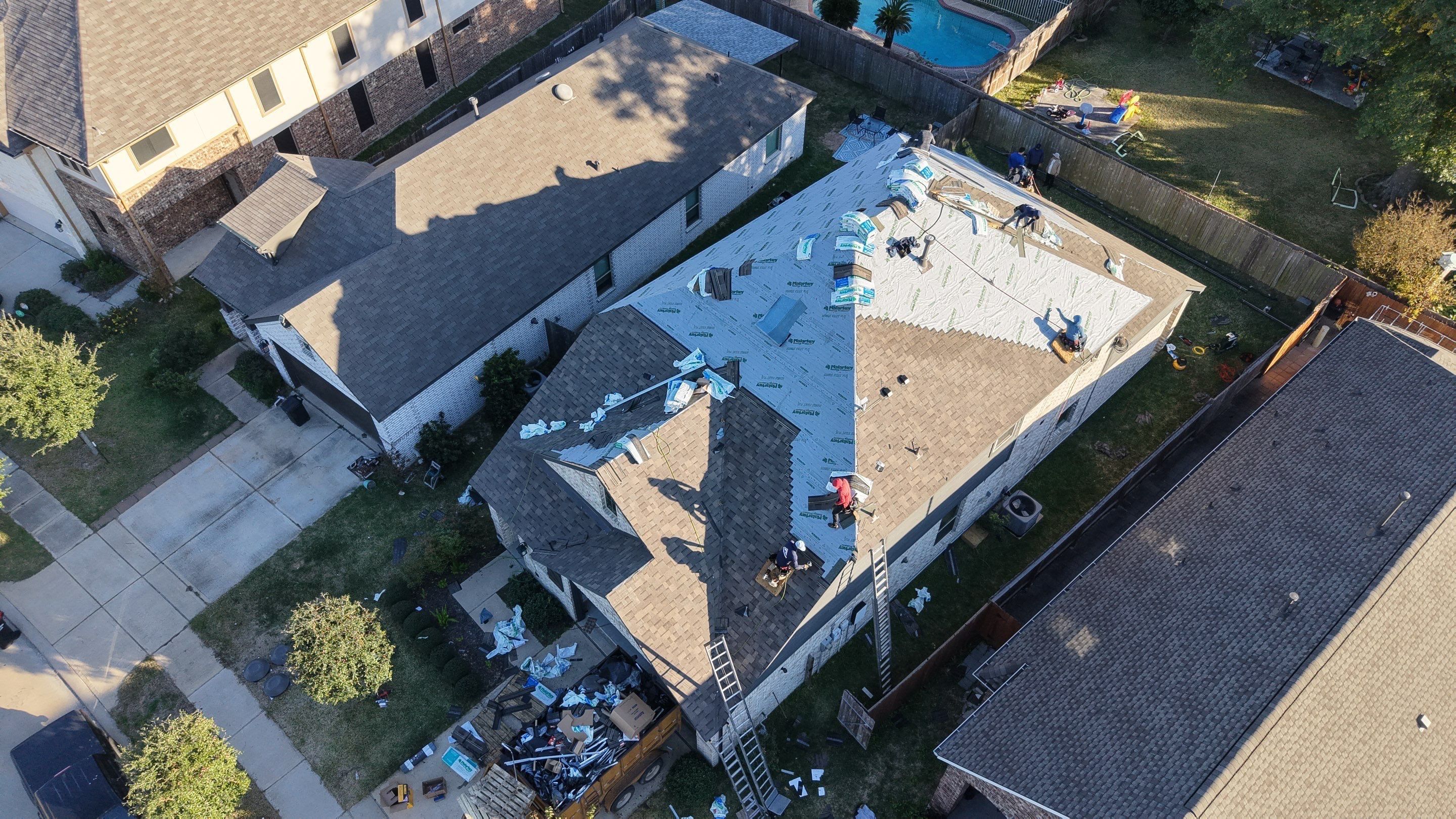 Roof Replacement Project in Houston by Roofing Technologies Unlimited