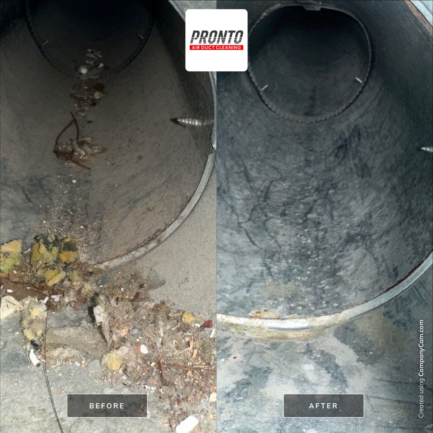 Air duct cleaning using Commercial vaccum by Pronto Air Duct Cleaning