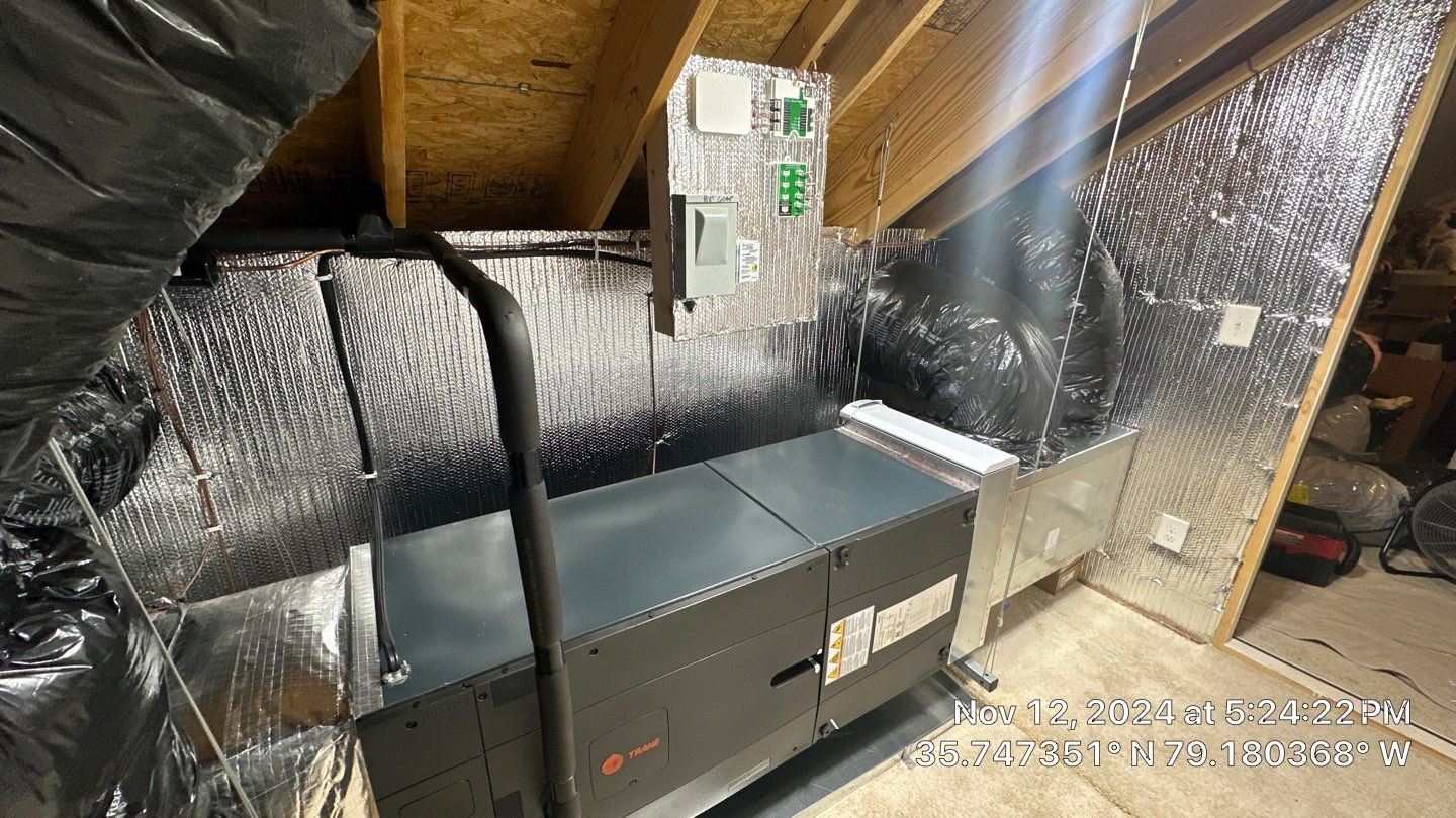 Trane XV20i Split Heat Pump Install  by Nick's Mechanical LLC.