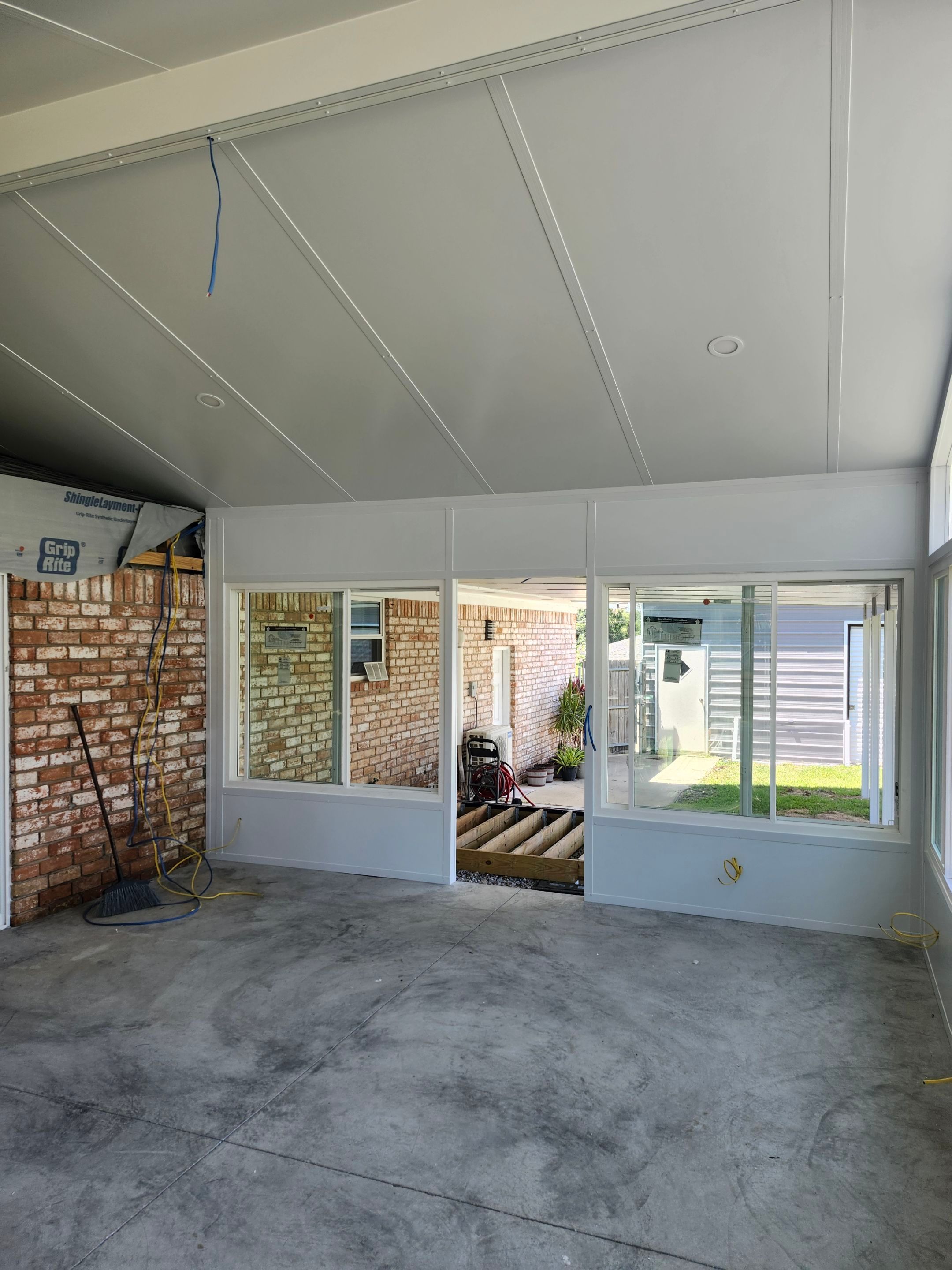 Cathedral Glass Room w/Adjoining Patio Cover by Titan Sunrooms