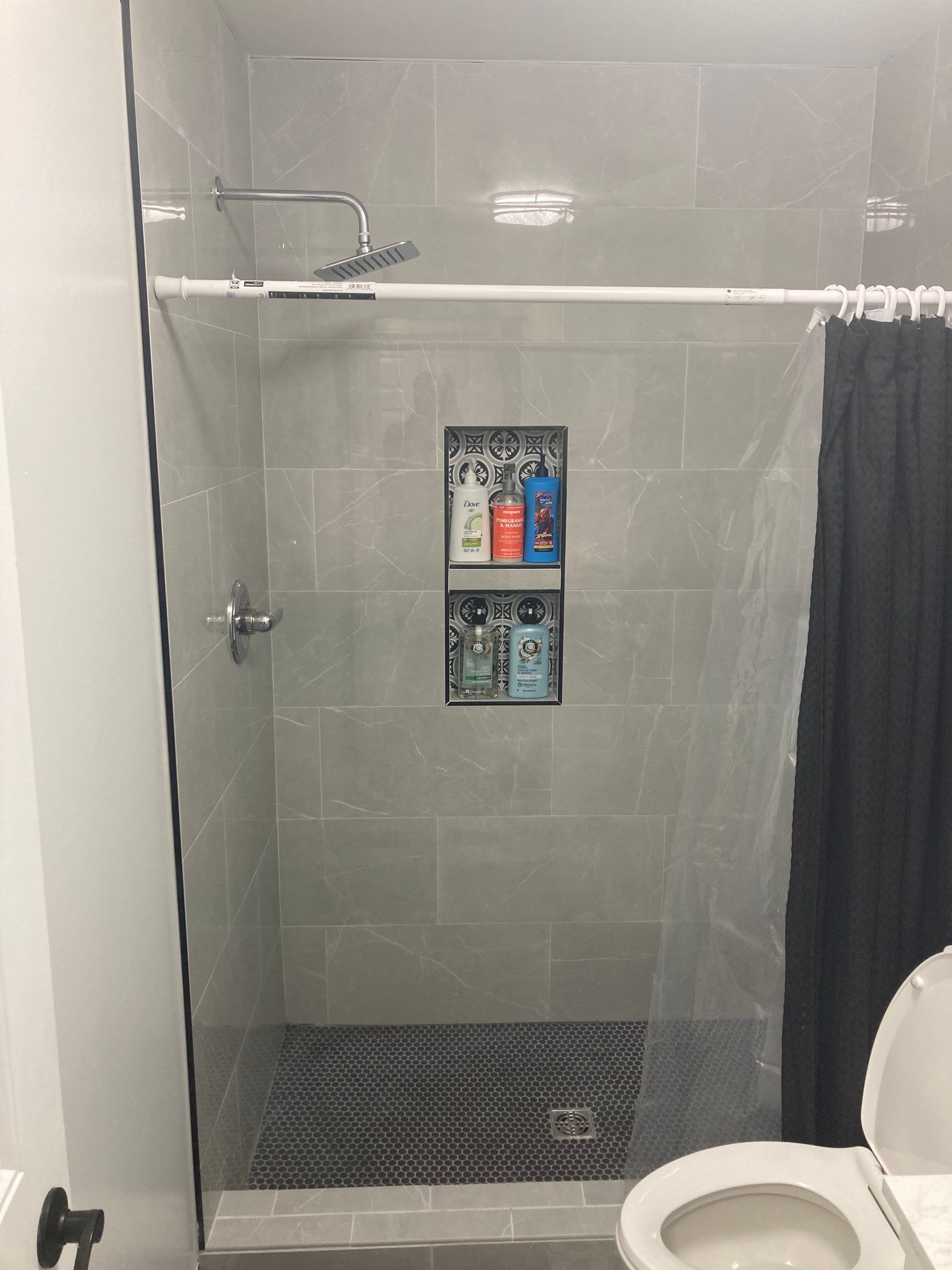 New custom tile shower and bathroom floor! by Footprints Floors of Nashville