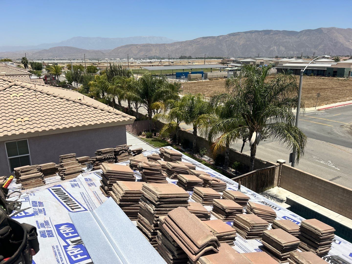 Complete Concrete Tile Roof Replacement and Solar Integration in San Jacinto by Reliable Roofing San Diego Inc.