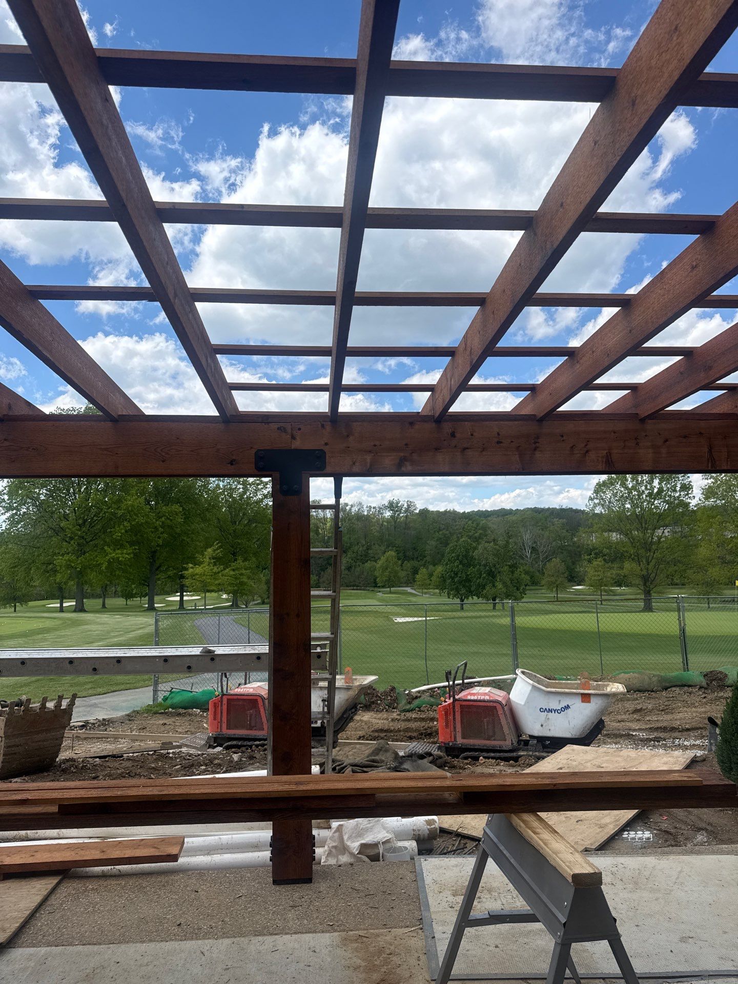 Custom Timber Pergola and Polycarbonate Roof Installation in Canonsburg by Cousins Roofing Siding & Decks