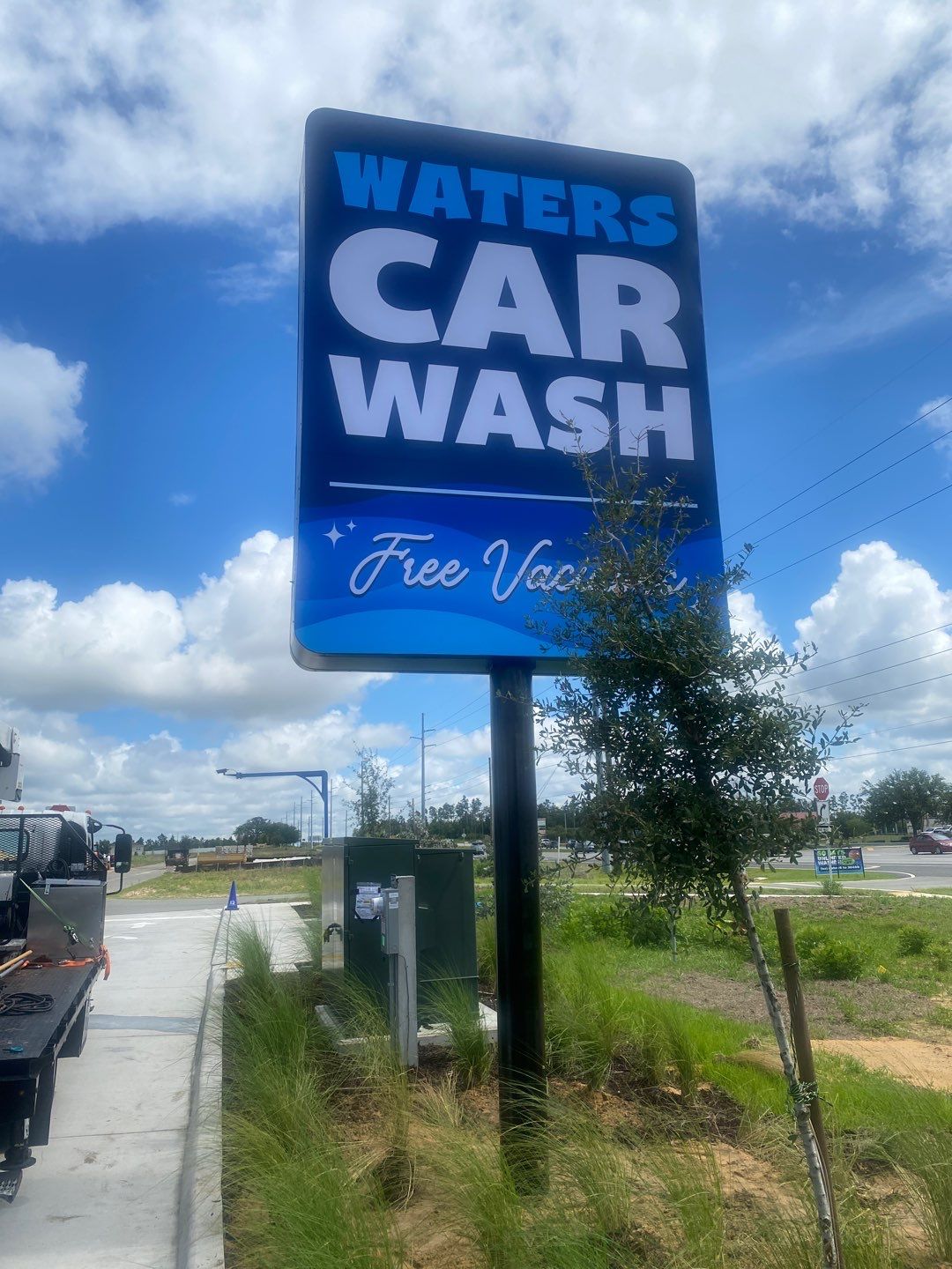 Pylon Sign and Channel Letters for Waters Car Wash by SignCrafters
