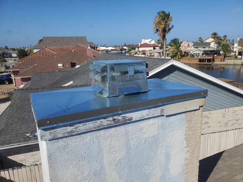 Chimney Cap Replacement with Roof Repairs by Lighthouse Roofing