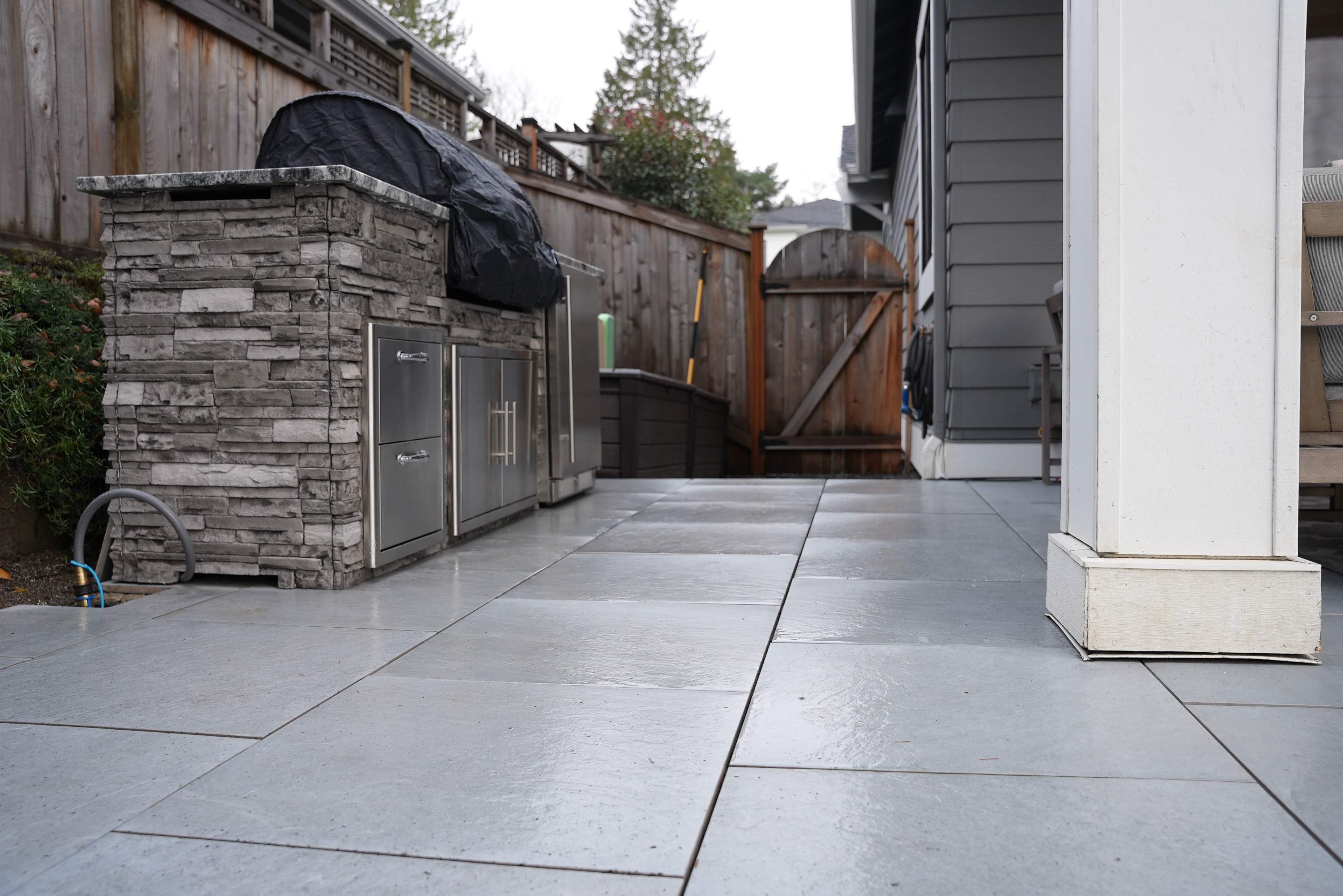 Hardscaping Back Patio Landscape Project  by Jireh Asphalt & Concrete Inc 