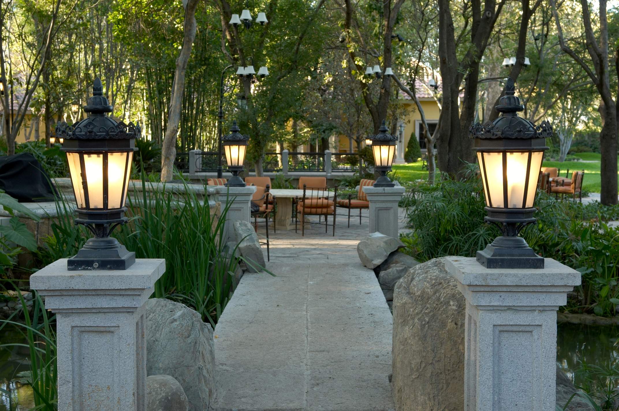 Comprehensive Exterior Lighting and Lantern Installation for Monterrey Estate by Solara Custom Living