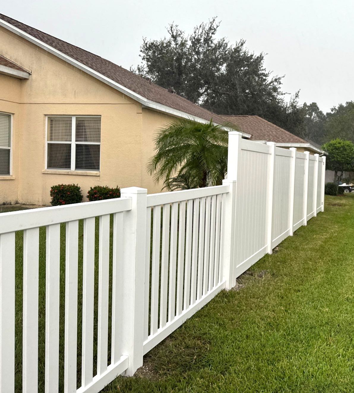 Vinyl Fence Installation using 6Ft White Vinyl Privacy and Picket Fence by Asap fence and gates, LLC