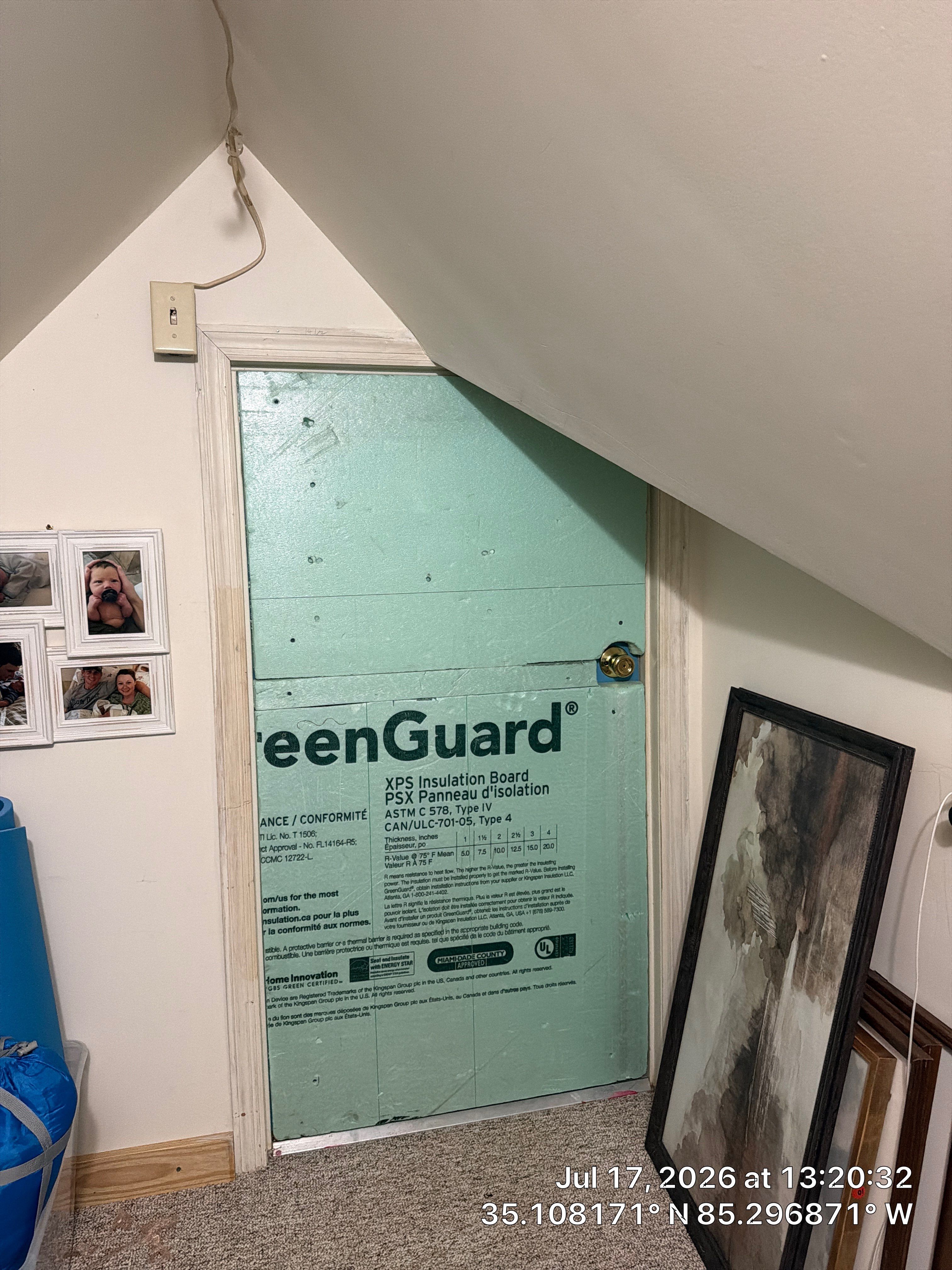 Attic Insulation and Knee Wall Access Panel Sealing in Chattanooga by CompanyCam Sales Demo
