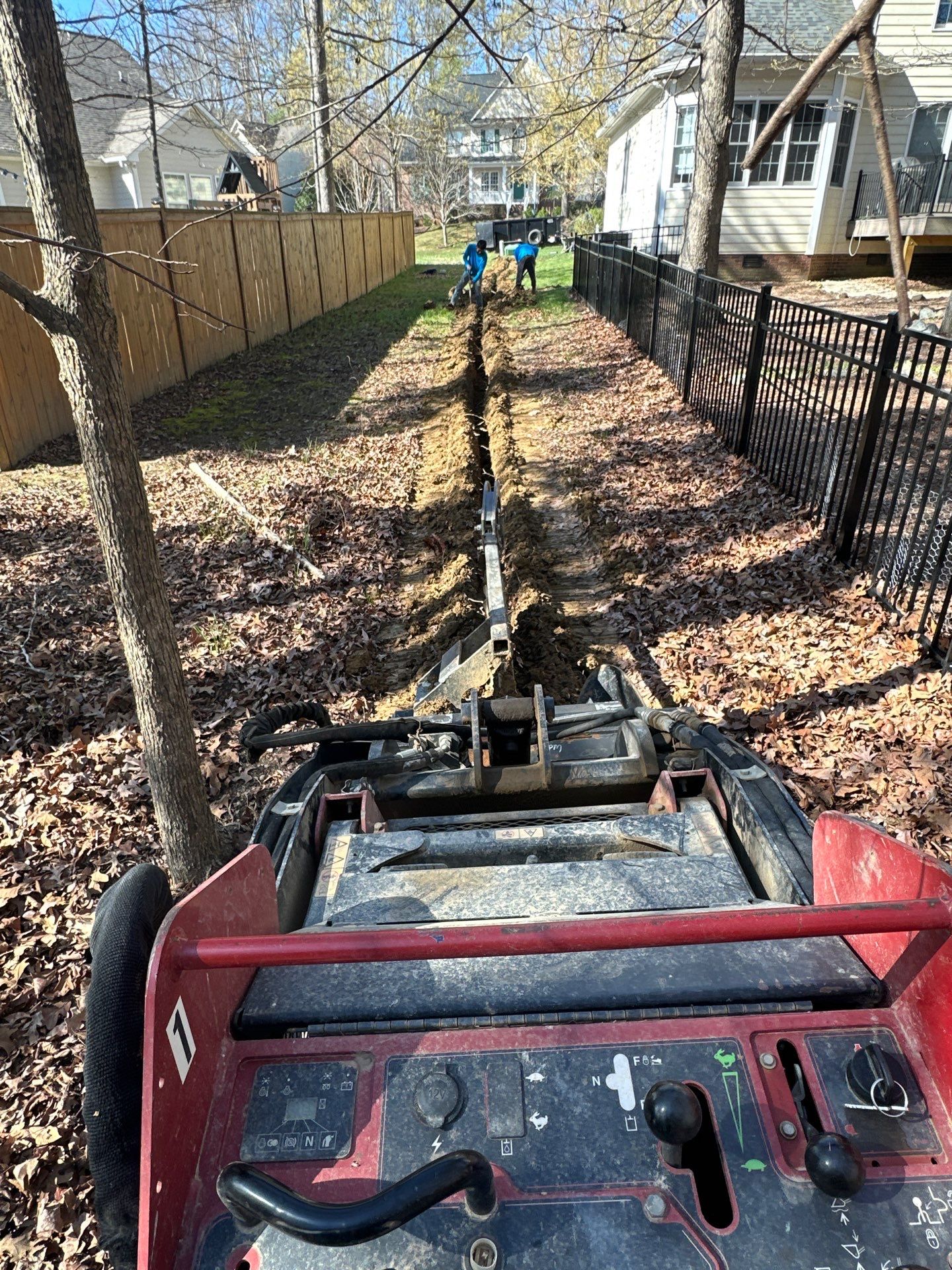 Channel drain installation Durham by Martinez Brother’s Nc Landscaping Inc