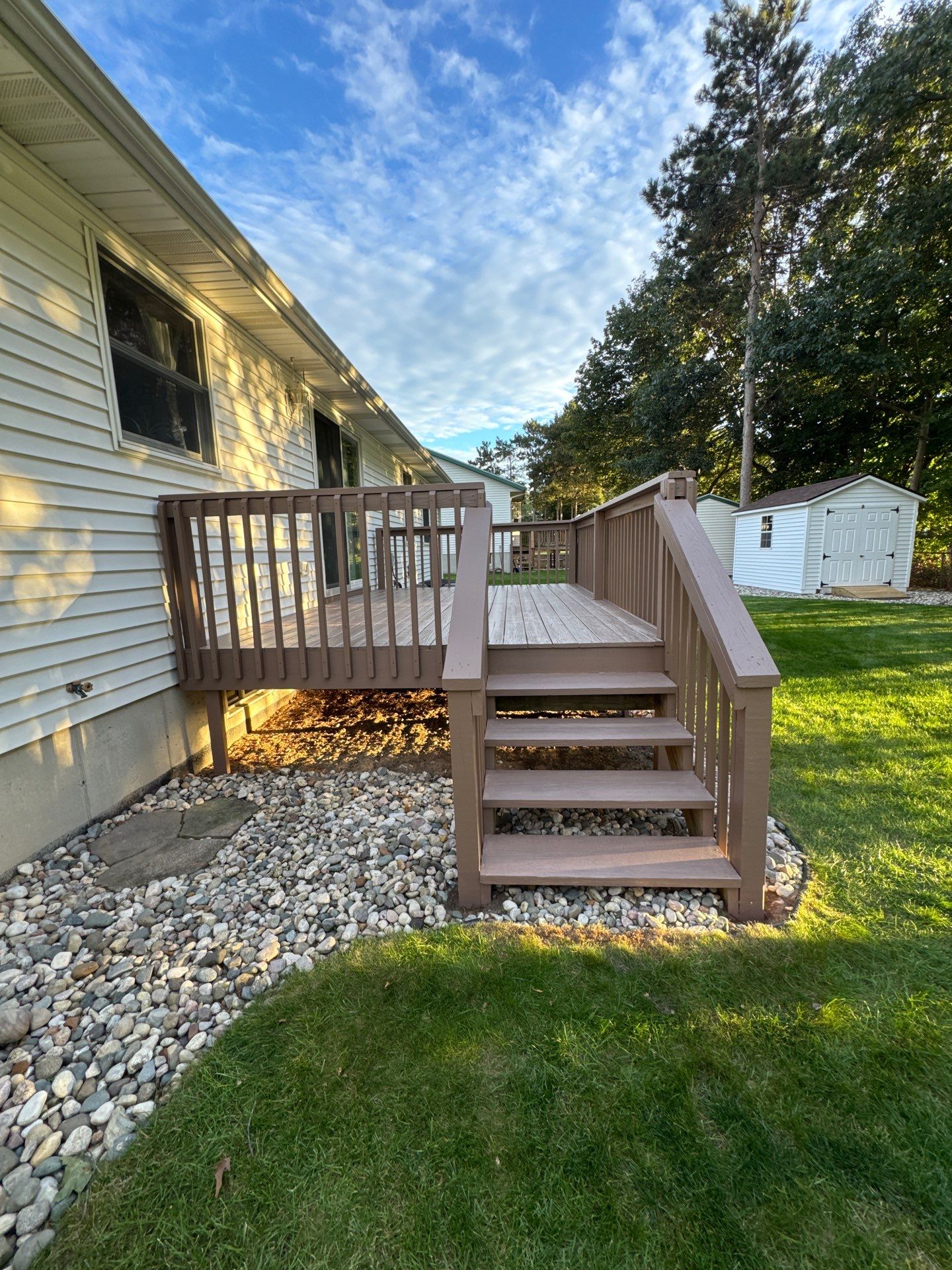 Deck Pressure Washing and Staining in Norton Shores Michigan! by Gordon Painting