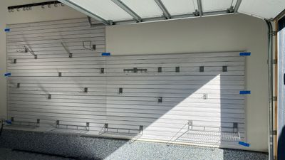Catherine S. added wall storage to garage!