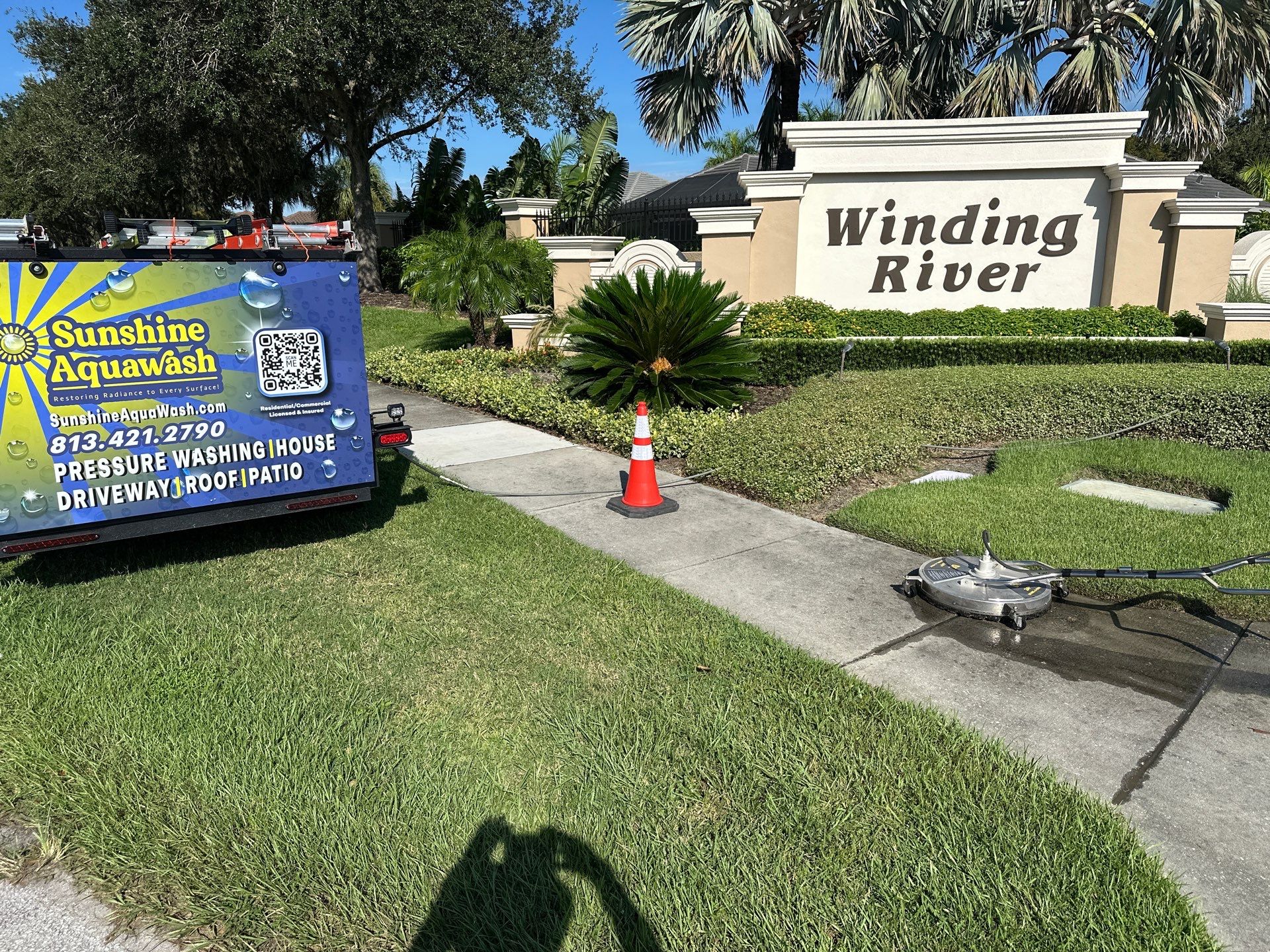 HOA Community Cleaning in Winding River, Bradenton, FL by Sunshine AquaWash