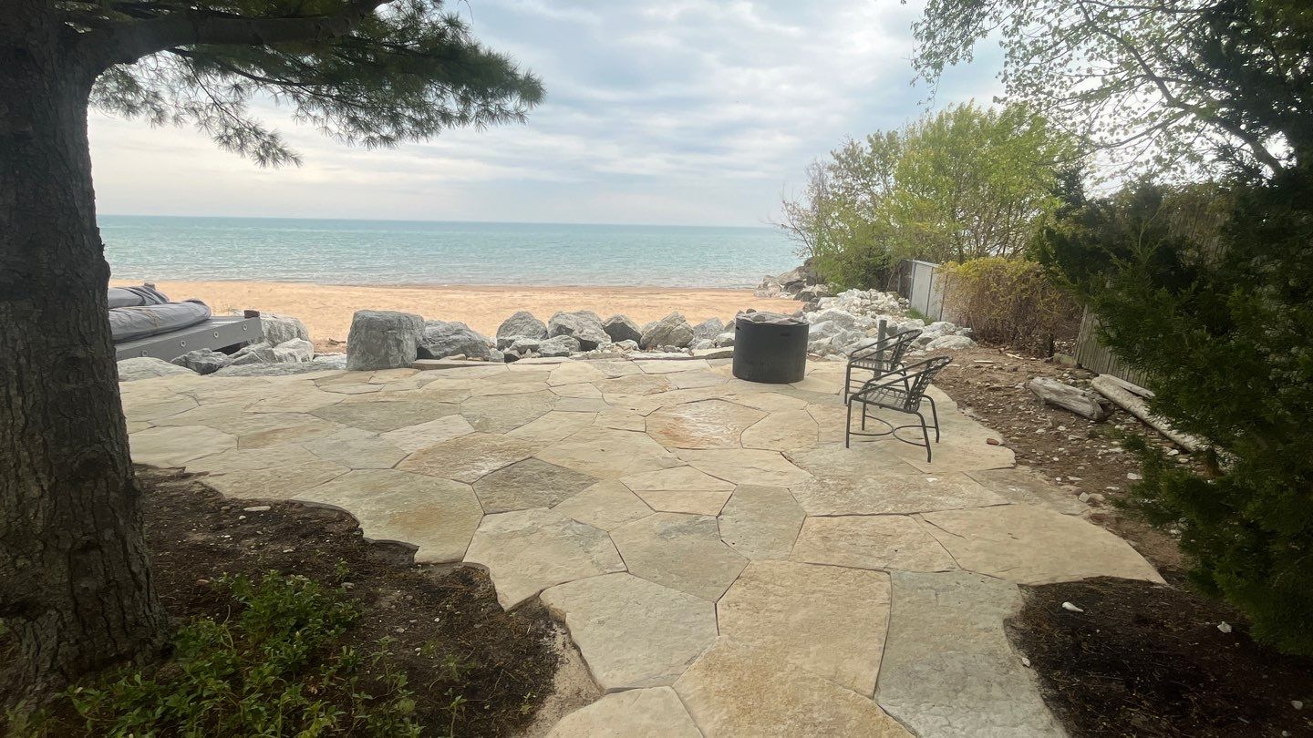 Evanston, IL stone patio cleaning by Northern Power Washing LLC.